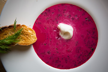 Image showing Cold summer Beets soup