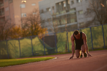 Image showing Athletic man start