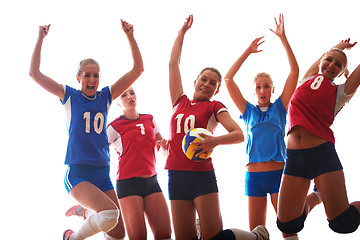 Image showing volleyball  woman group