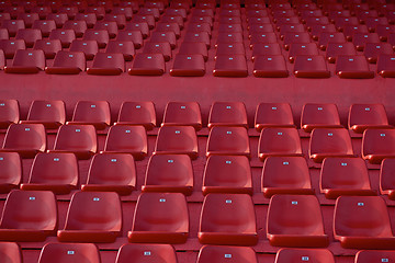 Image showing stadium red chairs