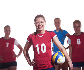 Image showing volleyball  woman group