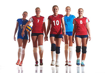 Image showing volleyball  woman group