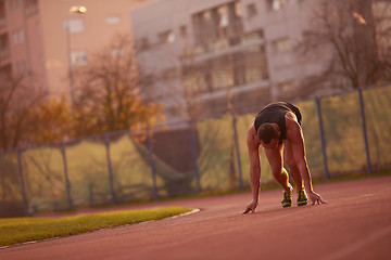 Image showing Athletic man start