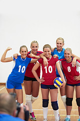 Image showing volleyball  woman group