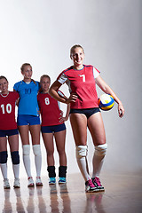 Image showing volleyball  woman group