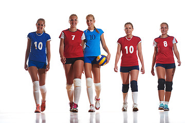 Image showing volleyball  woman group