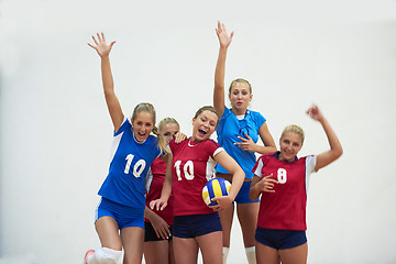 Image showing volleyball  woman group