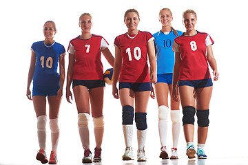 Image showing volleyball  woman group