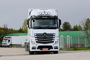 Image showing Mercedes-Benz Actros exits Truck Depot