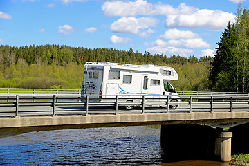 Image showing Adria Coral Motorhome on the Road