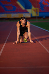 Image showing Athletic man start