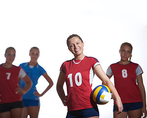 Image showing volleyball  woman group