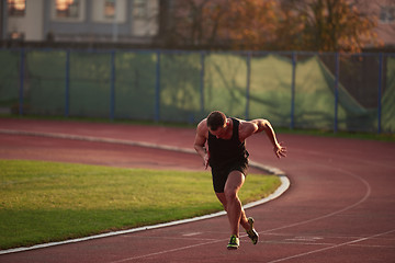 Image showing Athletic man start