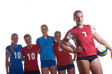 Image showing volleyball  woman group