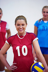 Image showing volleyball  woman group