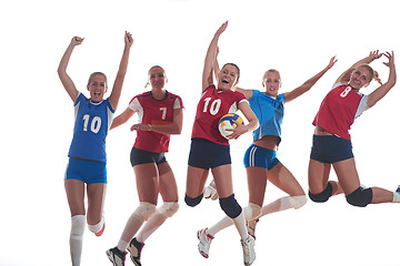 Image showing volleyball  woman group