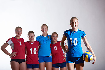 Image showing volleyball  woman group