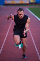 Image showing Athletic man start