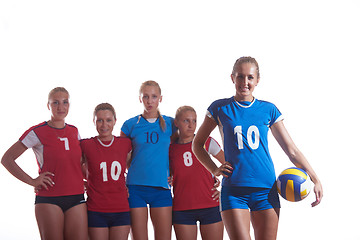 Image showing volleyball  woman group