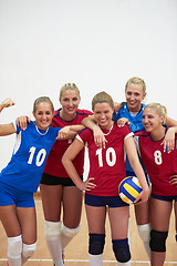 Image showing volleyball  woman group