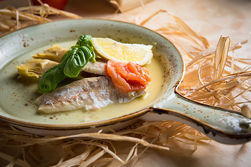 Image showing Fish fillet with vegetables