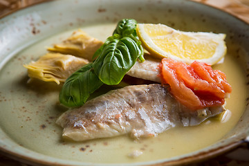 Image showing Fish fillet with vegetables