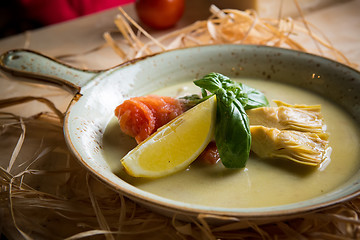 Image showing Fish fillet with vegetables