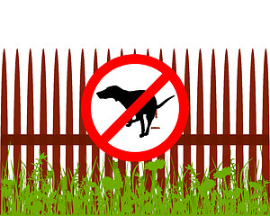 Image showing Prohibition sign dog crapping