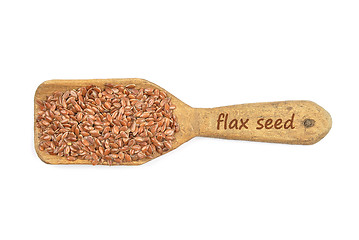 Image showing Flax seed on shovel