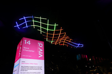 Image showing Wave Chandelier light at Vivid Sydney