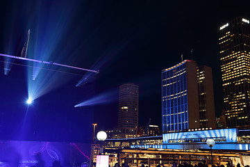 Image showing Circular Quay Sydney comes alive for Vivid Sydney