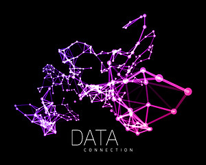 Image showing Abstract network connection background