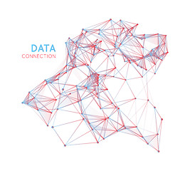 Image showing Abstract network connection background