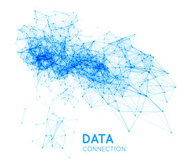 Image showing Abstract network connection background