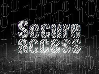 Image showing Protection concept: Secure Access in grunge dark room