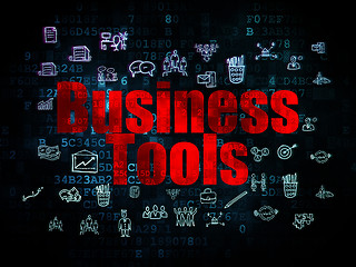 Image showing Finance concept: Business Tools on Digital background