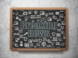 Image showing News concept: Breaking News on School Board background