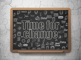 Image showing Timeline concept: Time for Change on School Board background