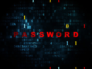 Image showing Privacy concept: Password on Digital background