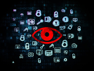 Image showing Safety concept: Eye on Digital background