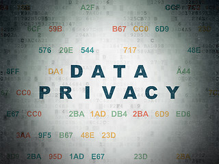 Image showing Privacy concept: Data Privacy on Digital Paper background