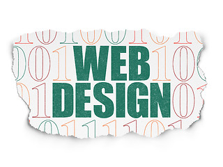 Image showing Web design concept: Web Design on Torn Paper background