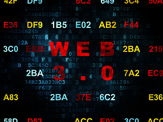 Image showing Web design concept: Web 3.0 on Digital background