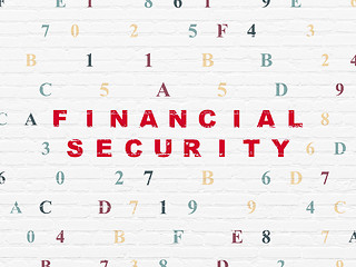 Image showing Safety concept: Financial Security on wall background