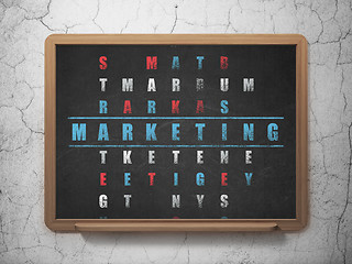 Image showing Marketing concept: word Marketing in solving Crossword Puzzle