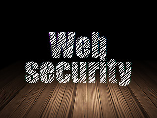 Image showing Web design concept: Web Security in grunge dark room