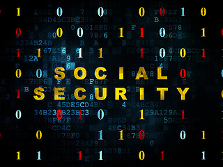 Image showing Safety concept: Social Security on Digital background