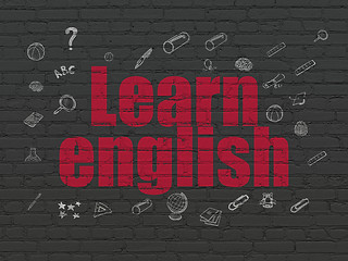 Image showing Education concept: Learn English on wall background