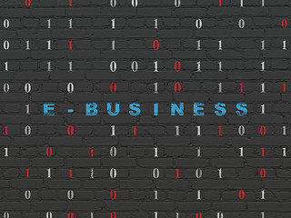 Image showing Finance concept: E-business on wall background