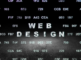 Image showing Web development concept: Web Design in grunge dark room